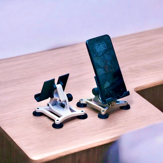 Phone Stand, Adjustable Mobile Stand with Strong Suction Base – Hands-Free & Portable Holder